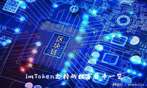 imToken支持的数字货币一览